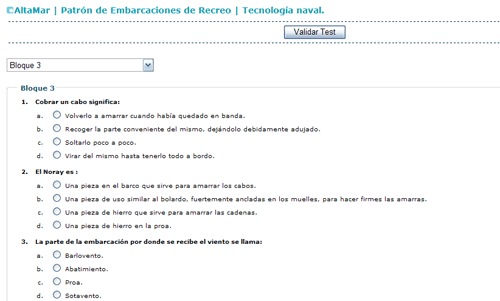 Test autocorregible